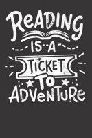 Notebook: Reading Adventure Bookworm Book Dot Grid Dotted 6x9 120 Pages 1083016148 Book Cover