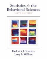 Statistics for the Behavioral Sciences 0495095206 Book Cover