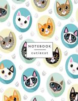 Notebook cutie cat: Cute cats cover and Dot Graph Line Sketch pages, Extra large (8.5 x 11) inches 110 pages, White paper, Sketch, Draw and Paint 1719199329 Book Cover