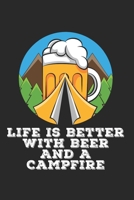Bier Camping Notizbuch: Bier Camping Notizbuch für Liebhaber / Notizheft / Notizblock A5 (6x9in) Dotted Notebook / Punkteraster / 120 gepunktete Seiten (German Edition) 1671368266 Book Cover