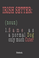 Irish Setter (noun) 1. Same As A Normal Dog Only Much Cuter: Notebook 1659304393 Book Cover