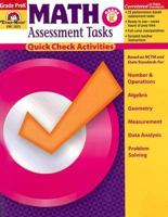 Math Assessment Tasks Grade PreK Quick Check Activities 1596731338 Book Cover