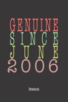 Genuine Since June 2006: Notebook 1657975819 Book Cover