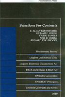 Selections for Contracts: Uniform Commercial Code, Restatement Second, 2011 1599417073 Book Cover
