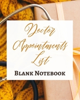 Doctor Appointments List - Blank Notebook - Write It Down - Pastel Rose Gold Brown Yellow - Abstract Modern Unique Art 1034284347 Book Cover