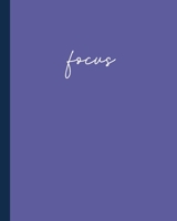 Focus: Mind Maps Notebook for Brainstorming and Visual Thinking at Work, School, and Home | Modern Purple and Blue Cover Design with Inspirational Quote B083XVFRMP Book Cover