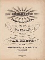 Opern-Revue, Op. 8, Nos. 9-16, Volume II 0977692620 Book Cover