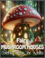 Mushroom Fairy Houses Coloring Book For Adults: Magical Fairy Mushroom House Whimsical Scenes with 40 unique illustrations B0CV113F8D Book Cover