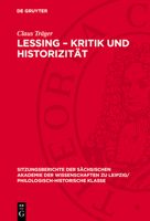 Lessing - Kritik Und Historizität 3112712528 Book Cover
