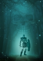 LIBRO DE ROL: CUADERNO PARA JUEGOS RPG O JDR (PAPEL CUADRICULADO, LINEADO Y HEXAGONAL) PARA LA CREACIÓN Y DISEÑO DE PERSONAJES, MAPAS, DIBUJOS Y ... PORTADA LUCHADOR ESQUELETO. (Spanish Edition) 1696463408 Book Cover