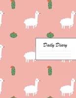 Daily Diary: Blank 2020 Journal Entry Writing Paper for Each Day of the Year | Pink Llama & Cactus | January 20 - December 20 | 366 Dated Pages | A ... Your Life, Set Goals & Get Things Done 1676774114 Book Cover