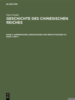 Anmerkungen, Erg�nzungen Und Berichtigungen Zu Band I Und II 3111240010 Book Cover