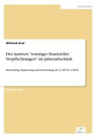 Der Ausweis "Sonstiger Finanzieller Verpflichtungen" Im Jahresabschluss 3838642961 Book Cover