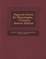 Papyrus Grecs Et Dmotiques... 1017816964 Book Cover