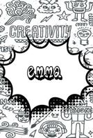 Emma: Personalized Doodle Isometric DOT Paper Notebook featuring 120 pages 6"x9" 179802585X Book Cover