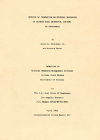 Effects of Inundation on Cultural Resources in Painted Rock Reservoir, Arizona: An Assessment 1889747238 Book Cover