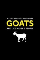 All This Girl Cares About Is Her Goats And Like Maybe 3 People: All Purpose 6x9 Blank Lined Notebook Journal Way Better Than A Card Trendy Unique Gift Solid Black Goat 1694820920 Book Cover