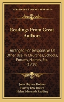 Readings From Great Authors 1164841734 Book Cover