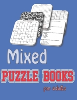 Mixed puzzle books for adults: word search, sudoku, mazes, Hard killer sudoku and Trivia 8,5"x11" 110 pages B08TFJ9VR3 Book Cover