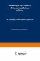 Verhandlungen Der Gesellschaft Deutscher Naturforscher Und Arzte: 103. Versammlung Zu Weimar Vom 4. Bis 9. Oktober 1964 3662228270 Book Cover