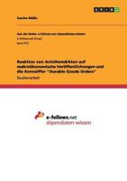 Reaktion von Anleihem�rkten auf makro�konomische Ver�ffentlichungen und die Kennziffer Durable Goods Orders 3656240736 Book Cover