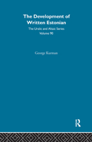 The Development of Written Estonian 0700708901 Book Cover