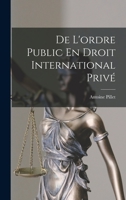 De L'ordre Public En Droit International Privé 1017649782 Book Cover