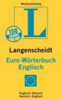 Langenscheidt Euro-Wörterbuch Englisch: Englisch - Deutsch, Deutsch - Englisch 3468121237 Book Cover