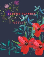 Lesson Planner weekly: Plan for teachers each week Record Book with Blue flower Cover 171105657X Book Cover
