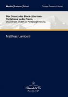 Der Einsatz Des Black-Litterman-Verfahrens in Der Praxis 3837005925 Book Cover