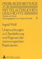 Untersuchung Zur Ueberlieferung Und Eigenart Der Merowingischen Kapitularien 3631487436 Book Cover