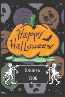 Happy Halloween coloring book: Halloween Color Book With 110 Beautiful Large Color Pages B08K4SZ2XM Book Cover