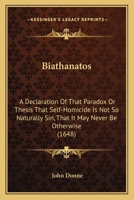 Biathanatos 110485614X Book Cover