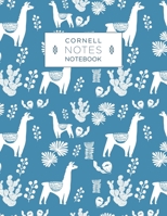 Cornell Method Notebook: Perfect for studying, notetaking, college work: Llama pattern cover 1710497912 Book Cover