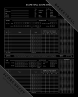 Matthew D. Publishing Basketball Score Sheet: Basketball Scoring Game Record Level Keeper Book for Many Details of a Games, Including a Roster and Player Stats (Fouls, Scoring, Free Throws) 1661700020 Book Cover