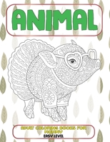 Adult Coloring Books for Mommy - Animal - Easy Level B08XLJ8YMP Book Cover