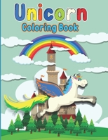 Unicorn Coloring Book: Children's Fun Coloring Book For Preschool Ages 3-9 B0974YYBM7 Book Cover