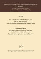Sind Die Messwerte Des Uster-Ungleichmassigkeits-Prufgerates Ein Abbild Der Wirklich Vorhandenen Masseschwankungen Eines Faserverbandes? 3663200191 Book Cover