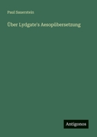 Über Lydgate's Aesopübersetzung (German Edition) 3563870705 Book Cover