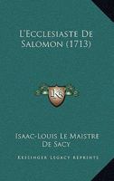 L’Ecclesiaste De Salomon (1713) 1166331989 Book Cover