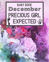 Baby Book December Precious Girl Expected: Unique Pregnancy - First Birthday Party Baby Shower Gift Album for Girl and Expecting Parents. Baby Gift ... / Baby Gift Handprint / Baby Gift 1 year Girl 1695679067 Book Cover