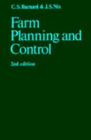 Farm Planning and Control 0521296048 Book Cover