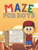Maze for Boys: A challenging and fun maze for kids by solving mazes B0923YKSX3 Book Cover