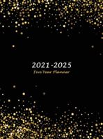 2021-2025 Five Year Planner: Large 60-Month Monthly Planner with Hardcover (Gold Confetti Glitter) 1648422268 Book Cover