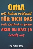 Kalender 2020: Oma A5 Kalender Planer f�r ein erfolgreiches Jahr - 110 Seiten 167301464X Book Cover