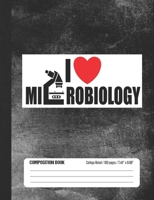 I Love Microbiology Composition Book: Student College Ruled Notebook 1692838423 Book Cover