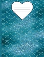 Graph Paper Composition Notebook - Marble Mermaid Glitter: Square Grid Mermaid Skin Sparkly Look Gift Notebook - Magical Mystical Back to School Gift for Teacher - Math Grid Paper 1724300601 Book Cover
