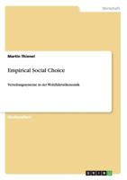 Empirical Social Choice: Verteilungssysteme in der Wohlfahrts�konomik 3640753984 Book Cover