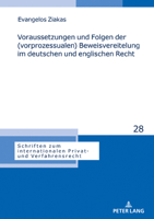 Voraussetzungen und Folgen der (vorprozessualen) Beweisvereitelung im deutschen und englischen Recht (Schriften Zum Internationalen Privat Und Verfahrensrecht, 28) 363187443X Book Cover