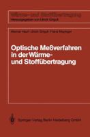 Optische Messverfahren Der Warme- Und Stoffabertragung 3540530738 Book Cover